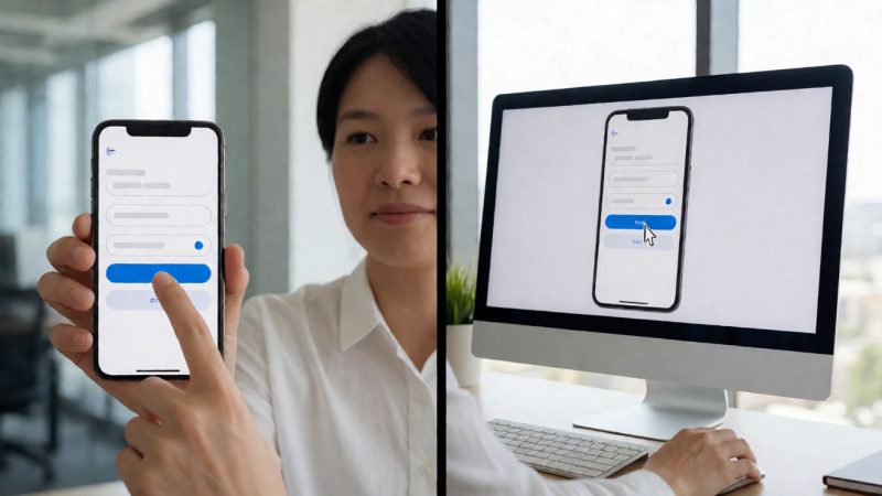 移动端与桌面端使用体验对比 示意图